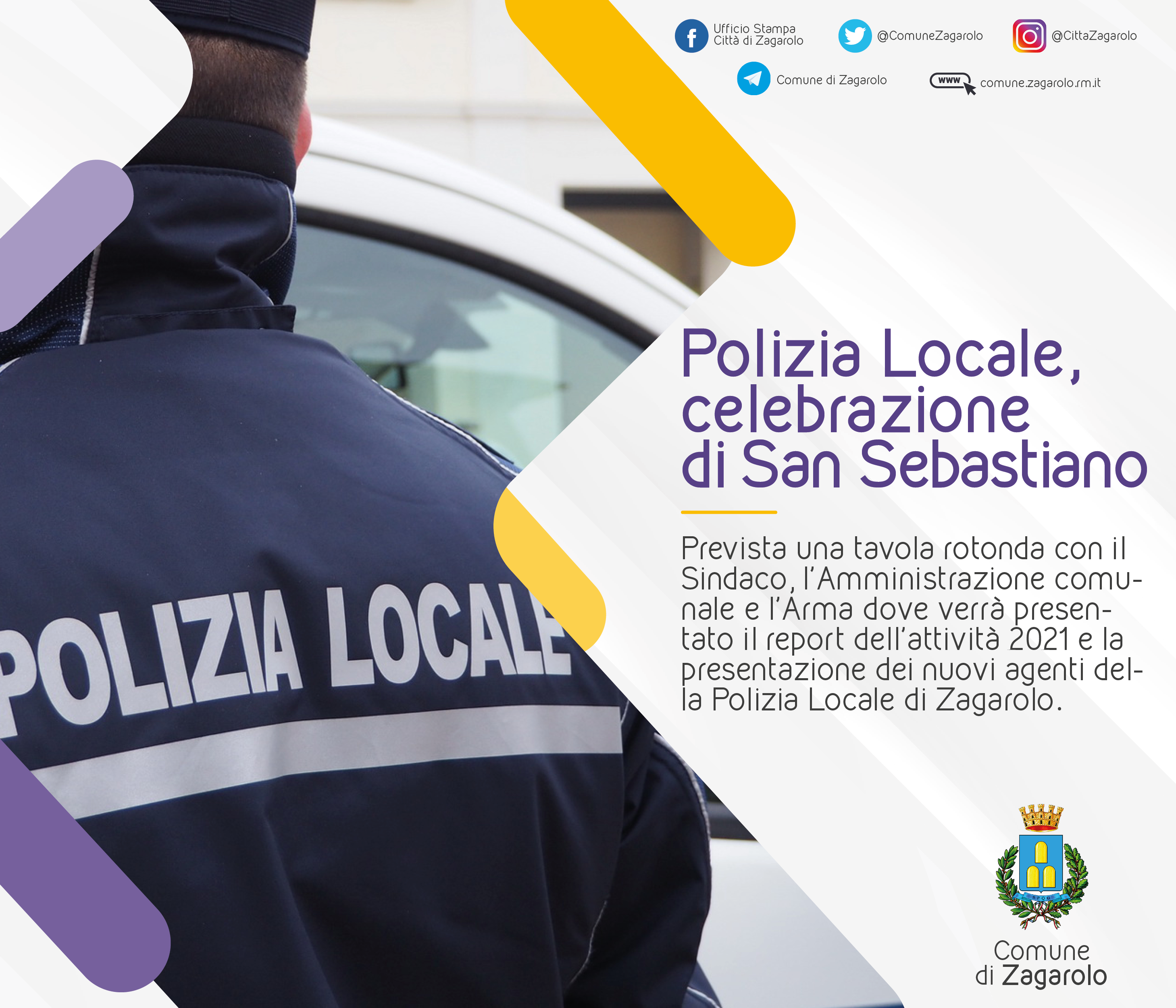 CELEBRAZIONE DI SAN SEBASTIANO, PATRONO DELLE POLIZIE LOCALI D'ITALIA